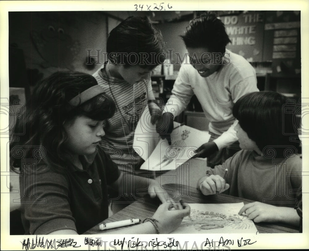 1993 Press Photo Language arts extension lab at Norco Elementary School - Historic Images