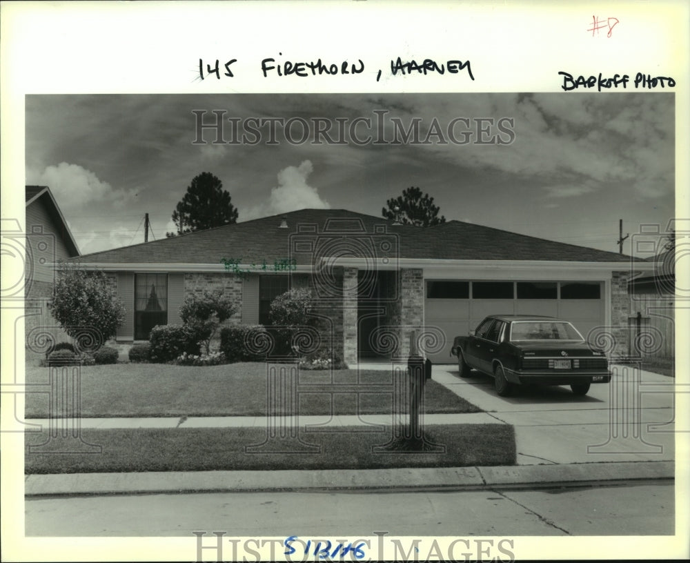 1989 Press Photo House on 145 Firethorn, Harvey - Historic Images