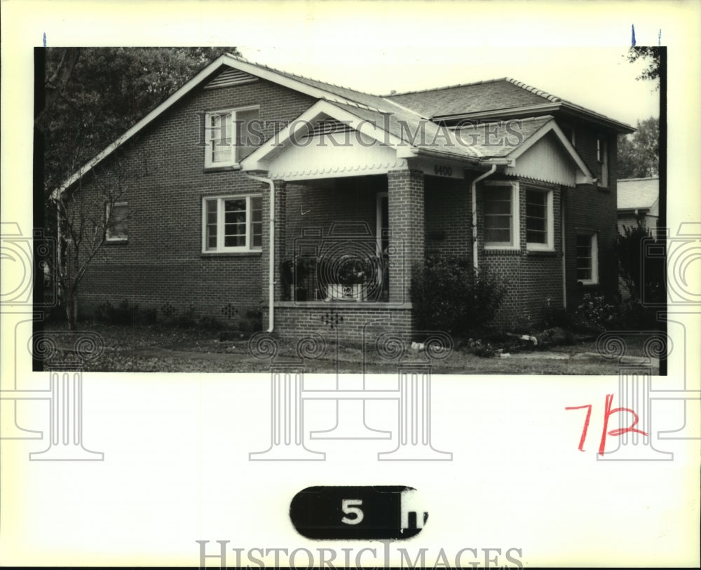 1989 Press Photo House on 6400 Louisville, Lakeview - nob35375 - Historic Images