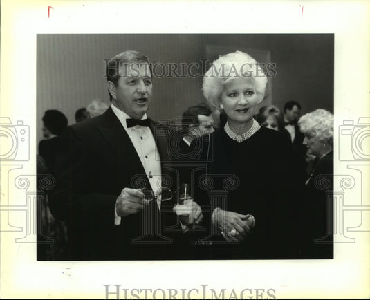 1993 Press Photo Bill and James Hines at reception for Britain's Thatcher - Historic Images