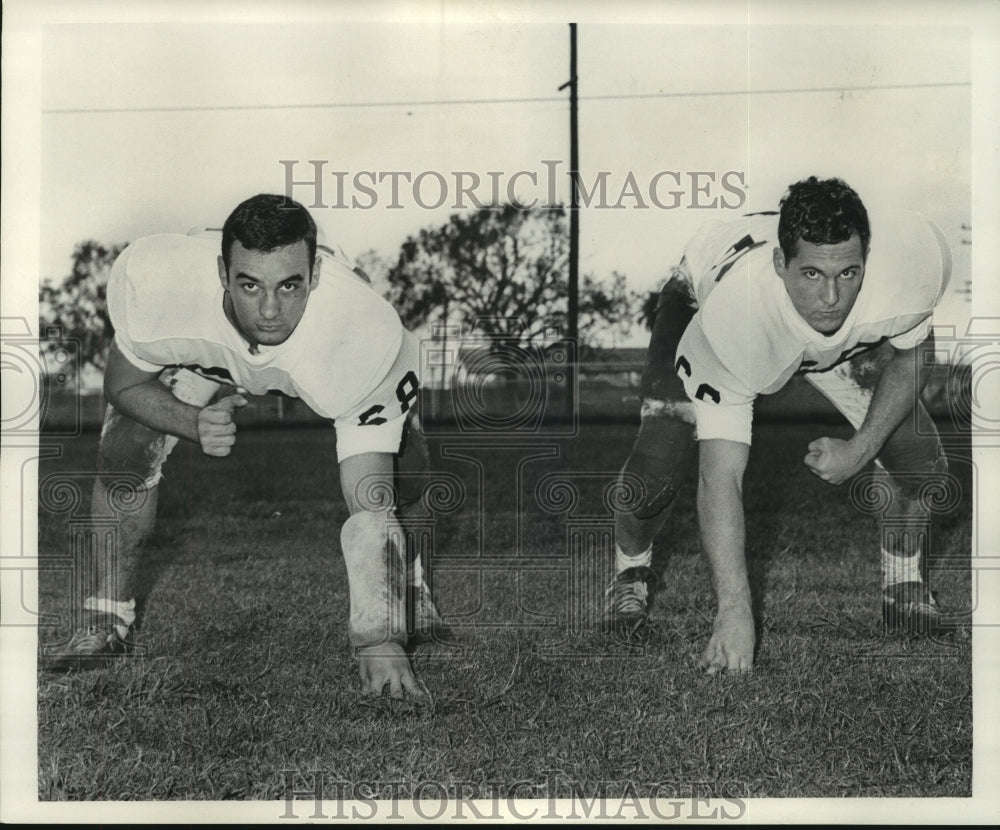 Holy Cross Football Players Bue Rappolo &amp; Jhe Payne - Historic Images