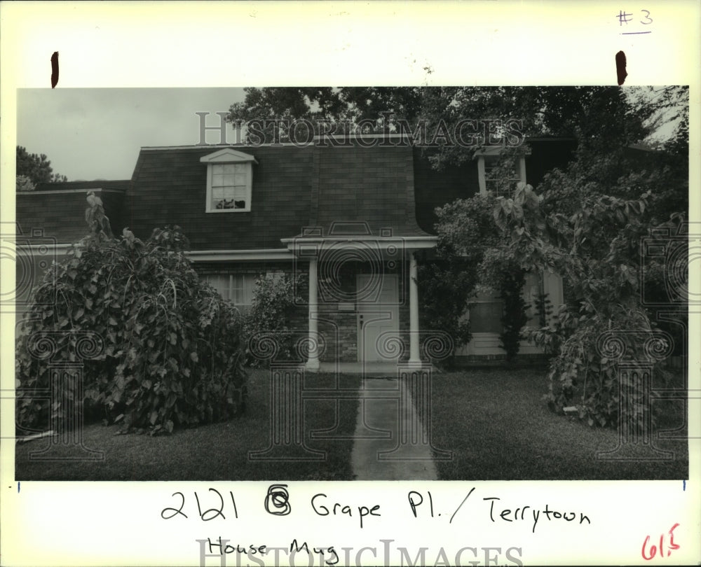 1989 Press Photo 2121 Grape Pl. Terrytown - Housing - Historic Images