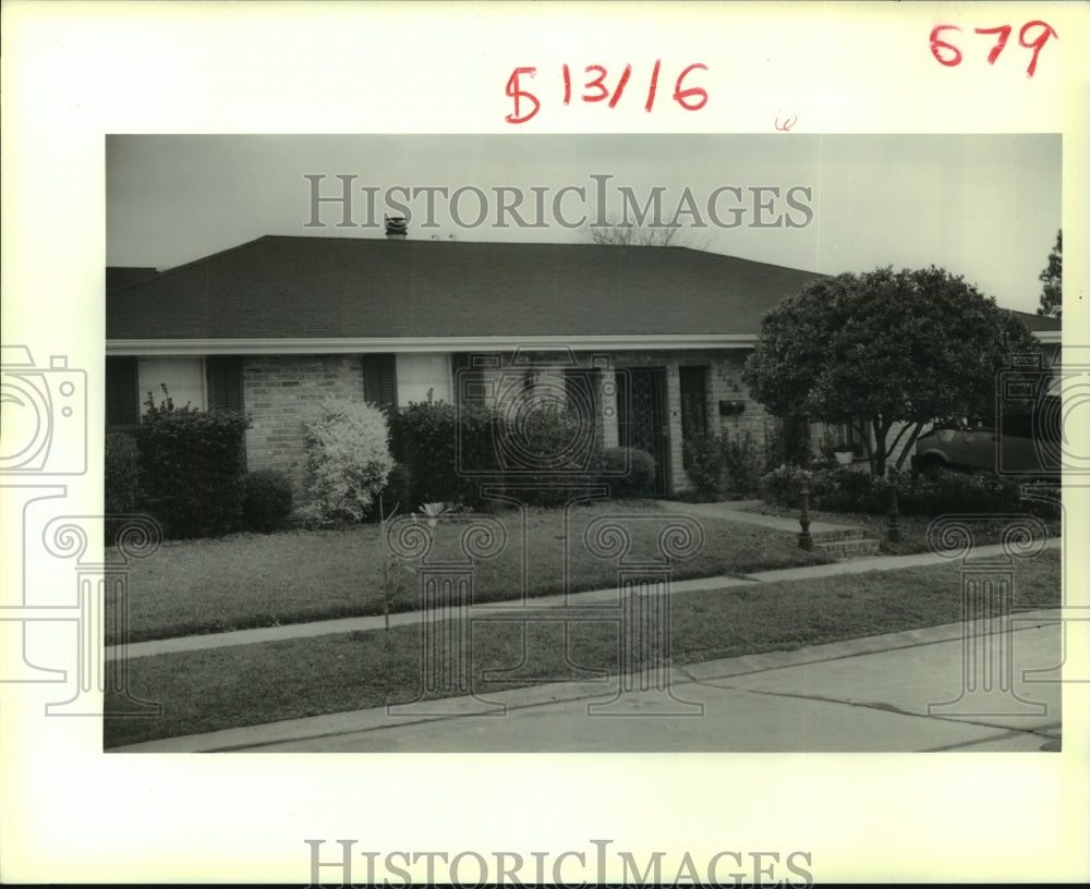 1989 Press Photo House at Pelutere Drive in Chalmette - nob35543 - Historic Images