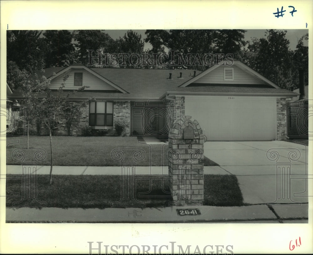 1989 Press Photo Exterior of the house located at 2641 Longbranch in Marrero - Historic Images