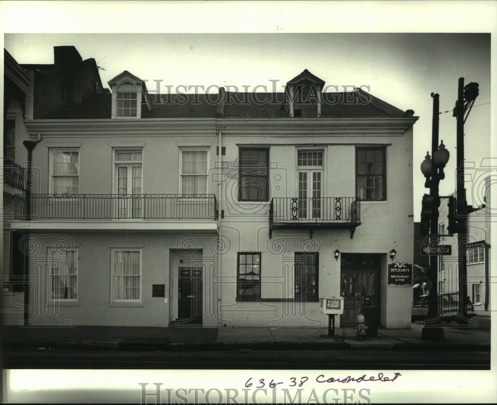 1986 Press Photo Double Property at 636-38 Carondelet Street- Sold - nob35725 - Historic Images