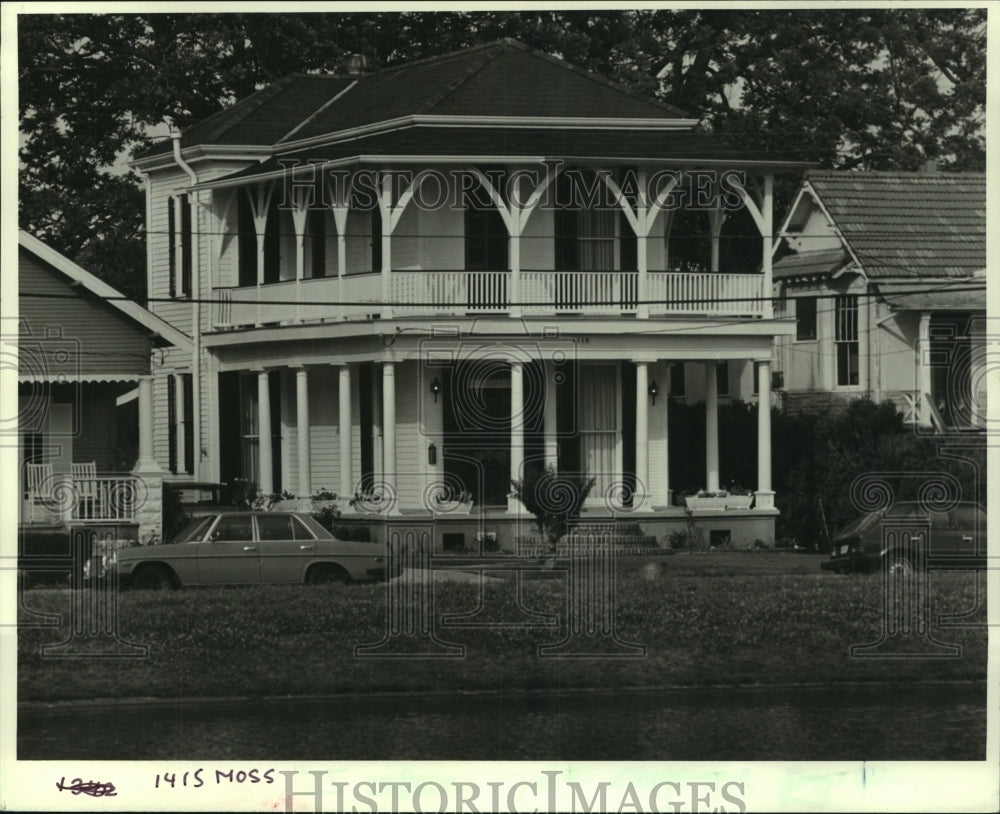 1986 Press Photo Home on 1415 Moss Street- Louisiana Landmarks Society tour - Historic Images