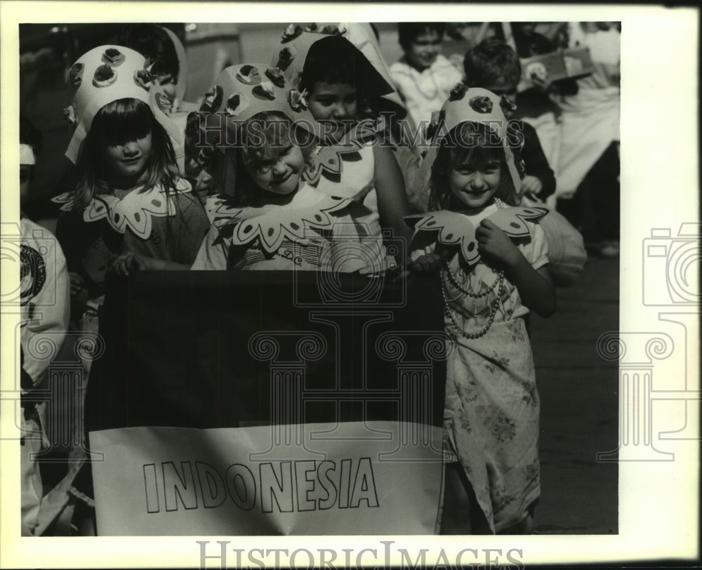 1989 Press Photo Transitional 1st grade class at Honey Island Elementary School - Historic Images