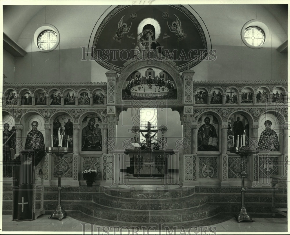 1988 Press Photo View of the Altar Screen at Holy Trinity Cathedral - Historic Images