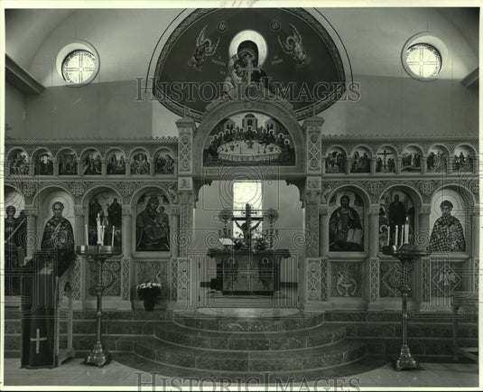 1988 Press Photo View of the Altar Screen at Holy Trinity Cathedral - Historic Images