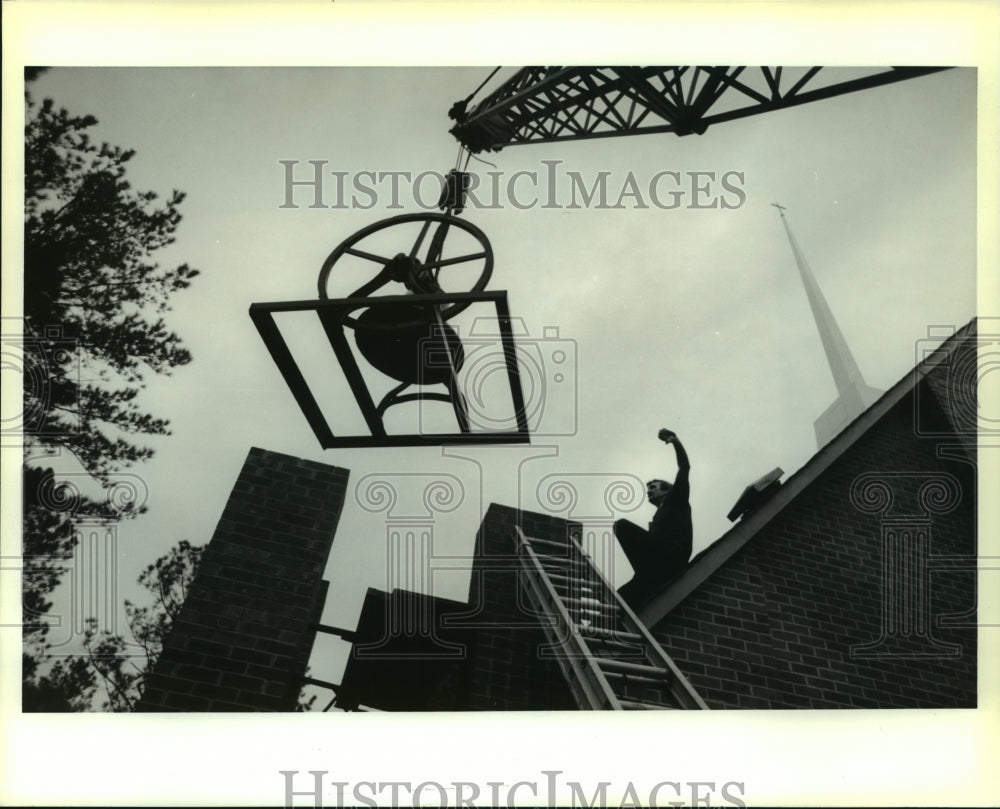 1991 Press Photo Holy Trinity Lutheran Church addition construction in Covington - Historic Images