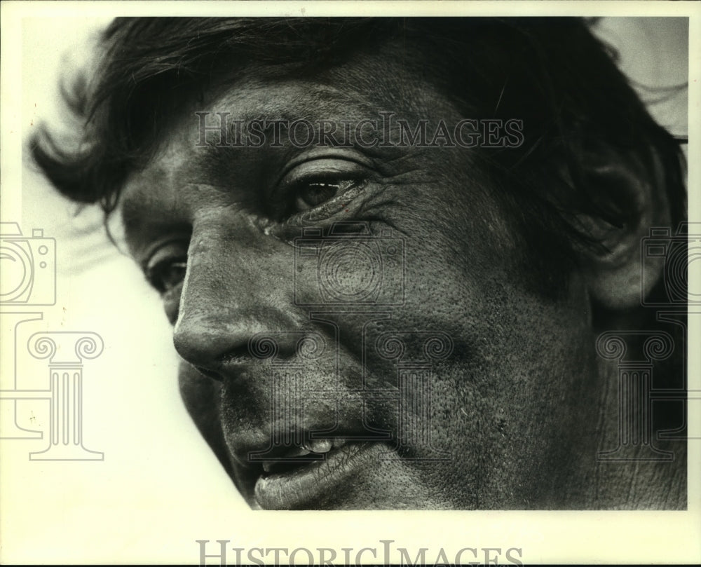 1986 Press Photo Richard Lee Greening, homeless man in Louisiana - Historic Images