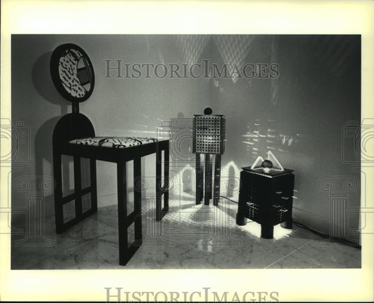 1986 Press Photo Mood Lighting by New York artist and architect James Evanson - Historic Images