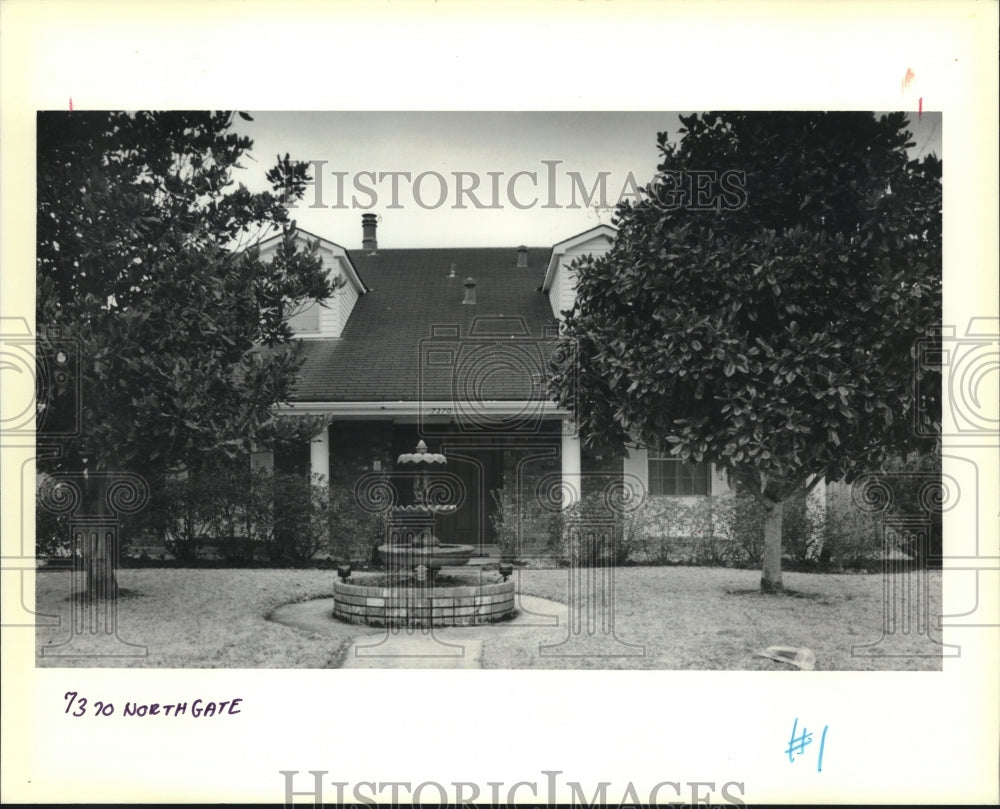 1990 Press Photo Real Estate photo of 7370 Northgate, New Orleans. - Historic Images