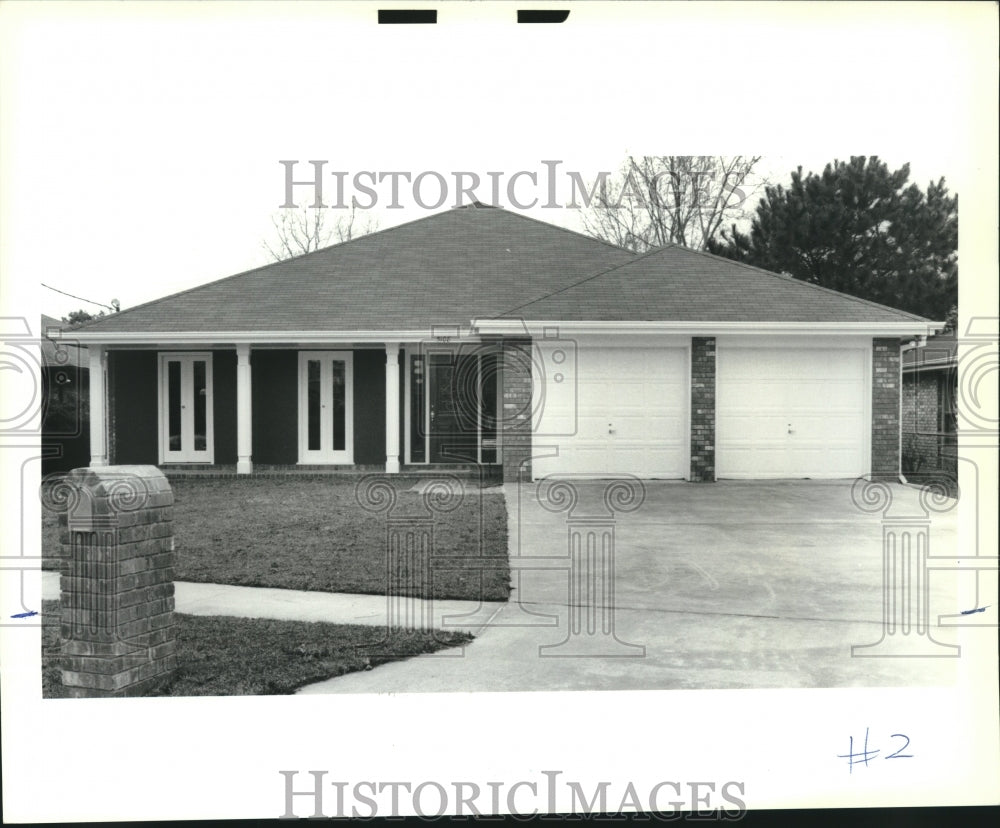 1991 Press Photo Real Estate House Mug Shot - 5108 Belle Drive, Metairie - Historic Images