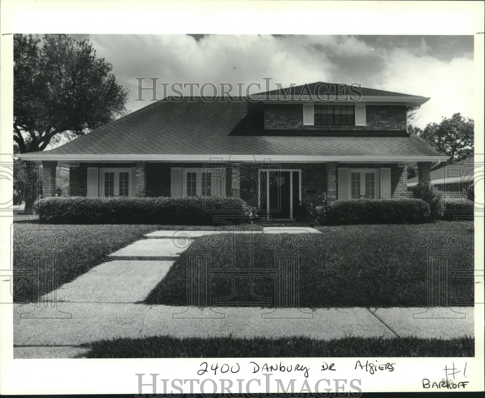 1991 Press Photo A large residential home at 2400 Danbury Dr. in Algiers - Historic Images