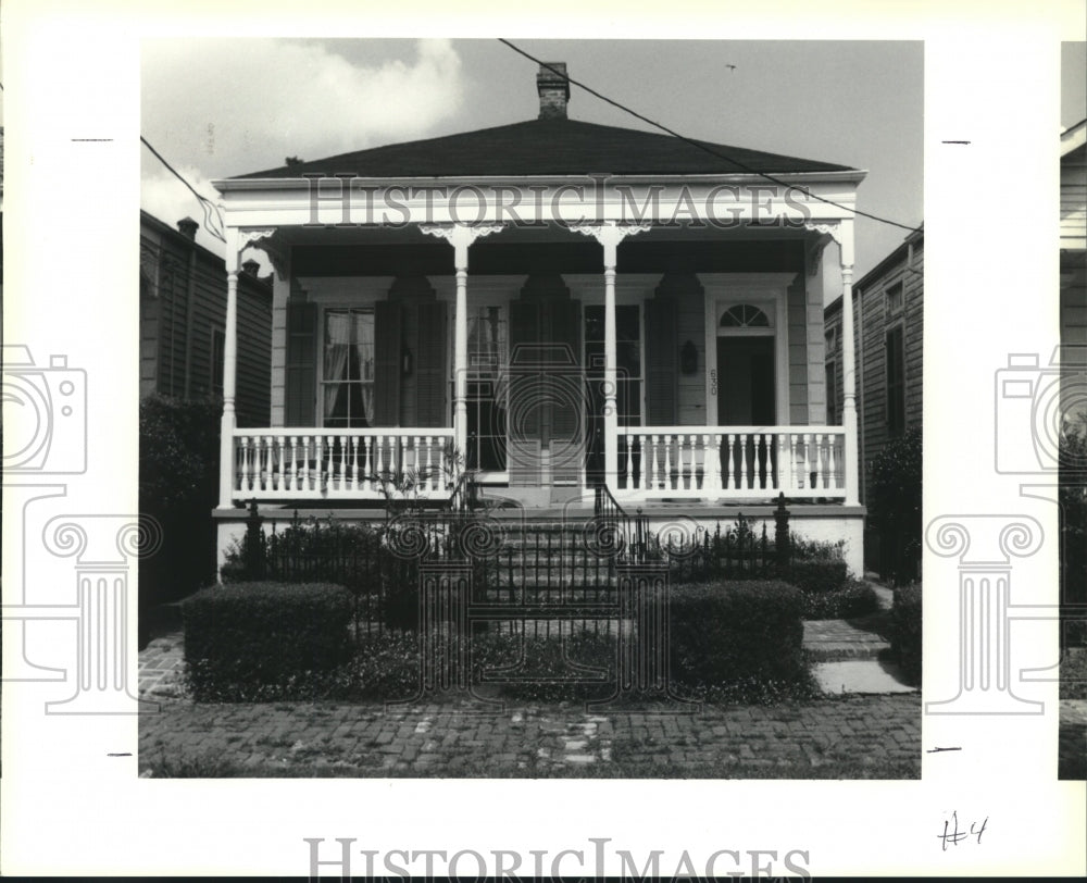 1991 Press Photo Exterior of the house located at 630 Eleonore in New Orleans - Historic Images