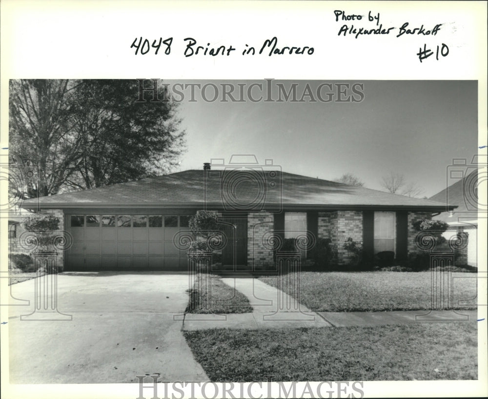 1991 Press Photo House at 4048 Briant in Marrero - Historic Images