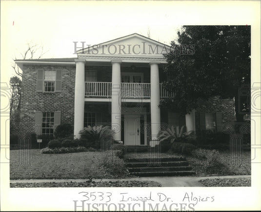 1990 Press Photo House on 3533 Inwood Drive in Algiers - Historic Images
