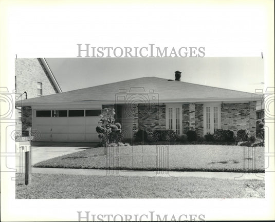 1990 Press Photo House on 4921 Toby Lane, Metairie - Historic Images