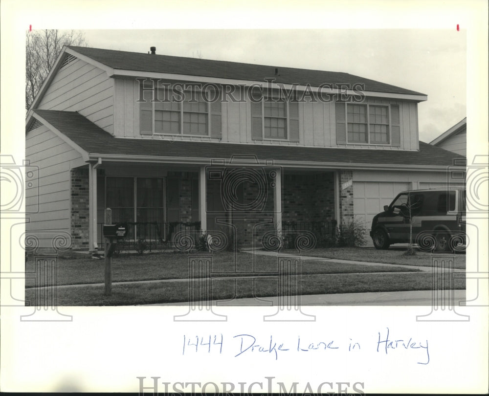 1990 Press Photo House on 1444 Drake Lane in Harvey - Historic Images