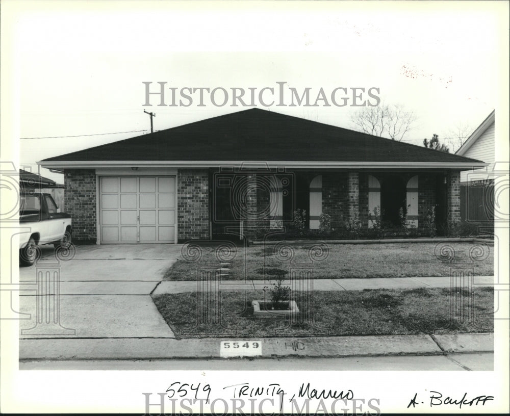 1990 Press Photo House on 5549 Trinity, Marrero - Historic Images