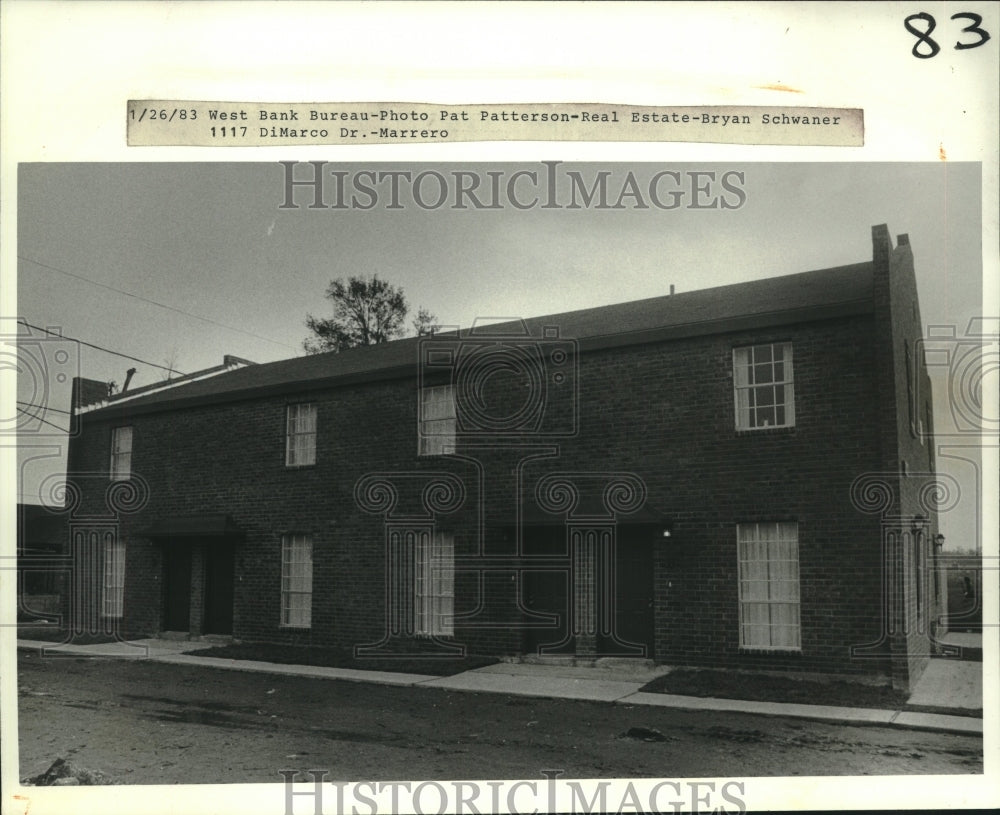 1983 Press Photo Property at 1117 Di Marco Drive in Marrero- Sold for $136,000 - Historic Images