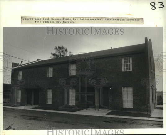 1983 Press Photo Property at 1117 Di Marco Drive in Marrero- Sold for $136,000 - Historic Images