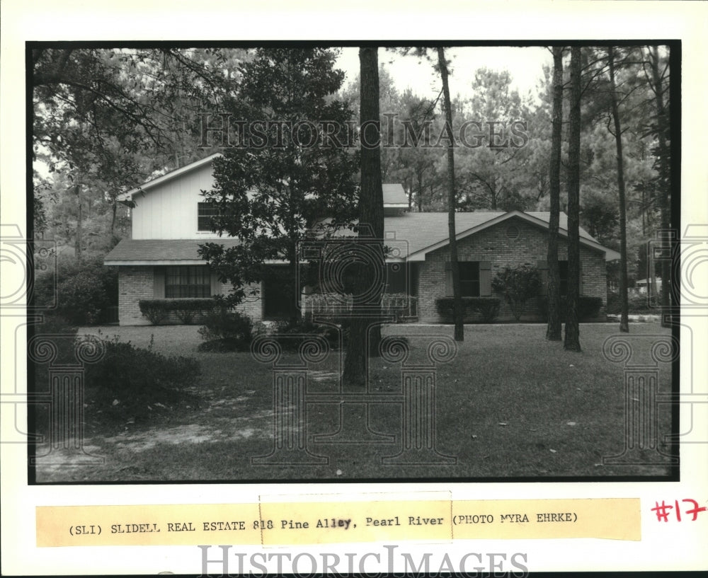 1991 Press Photo Housing - Slidell Real Estate at 818 Pine Alley, Pearl River - Historic Images