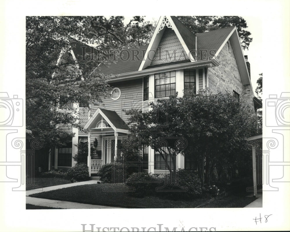 1991 Press Photo Exterior of the house located at 227 Ridgewood in Metairie - Historic Images