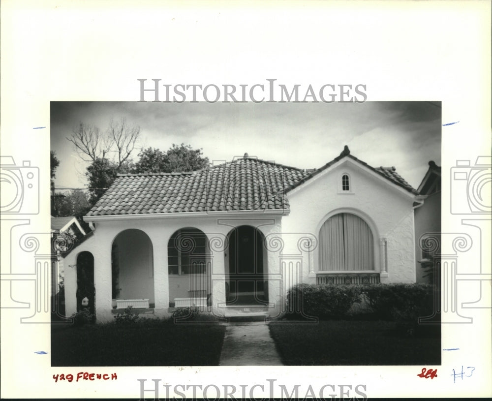 1991 Press Photo Exterior of the house located at 429 French - Historic Images