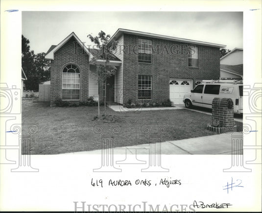 1991 Press Photo House on 619 Aurora Oaks, Algiers - Historic Images