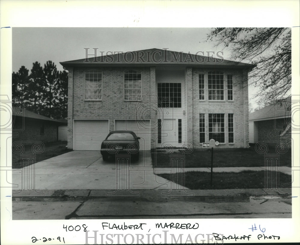 1991 Press Photo Residence at 4008 Flaubert in Marrero - Historic Images