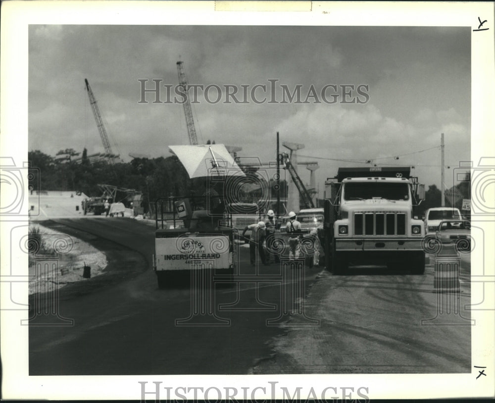 1991 Press Photo Access ramp work on I-310 south-Airline Highway New Orleans - Historic Images