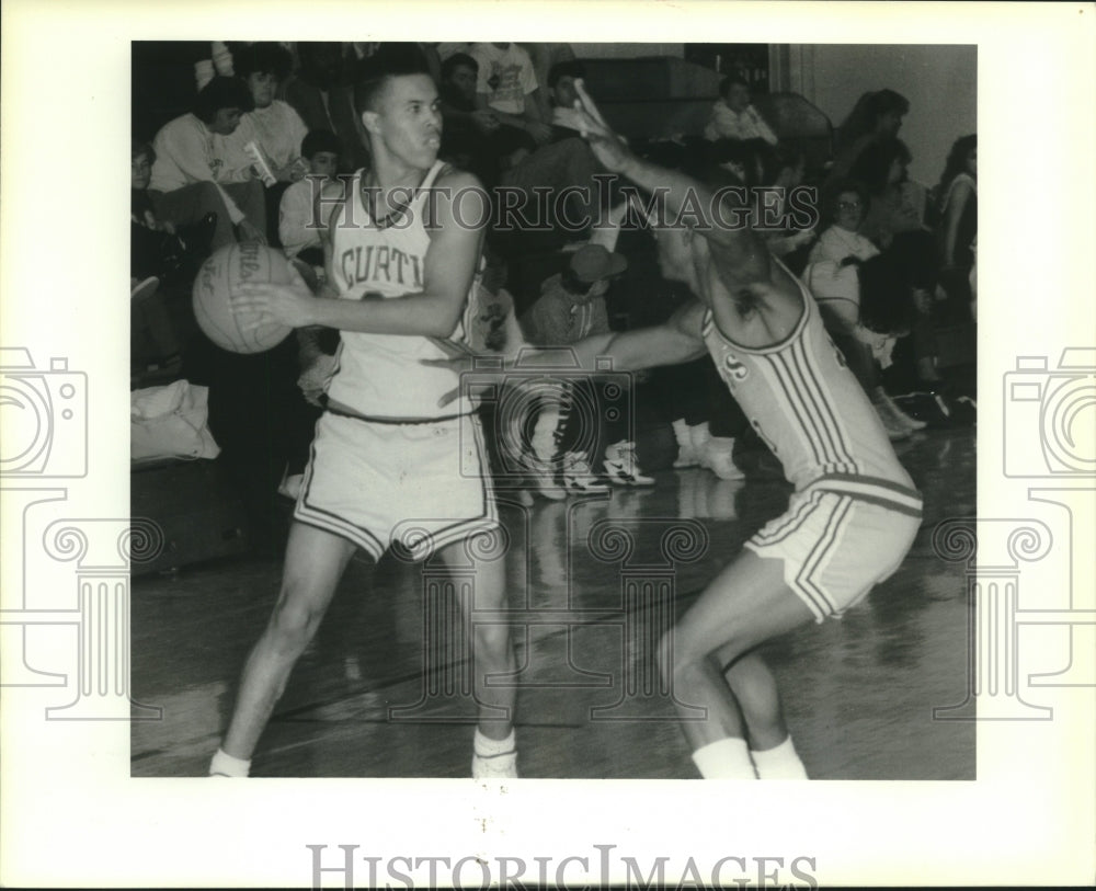 1991 Press Photo Keenan Hurst, Curtis Basketball - Historic Images