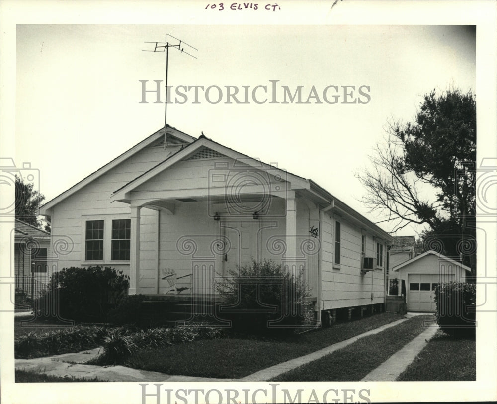 1984 Press Photo House at 103 Elvis Court in Metairie sold to O&#39;Patrick&#39;s - Historic Images