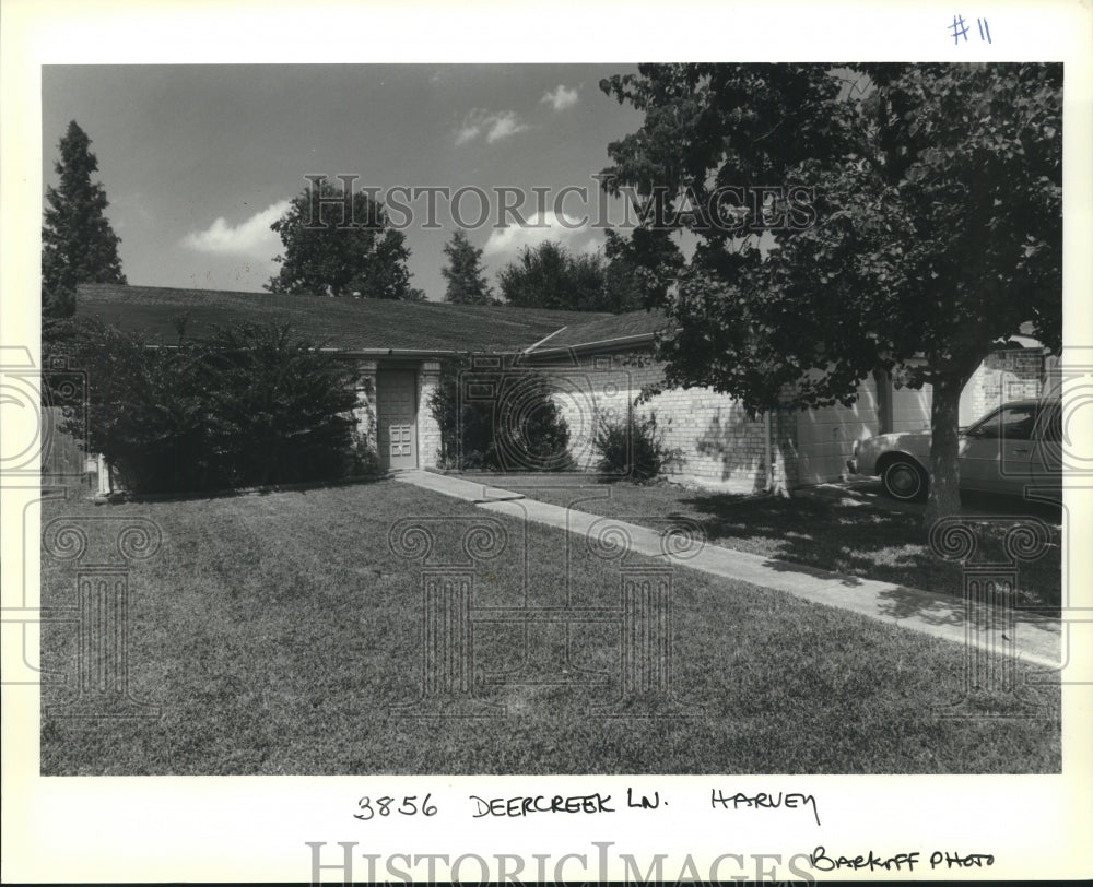 1989 Press Photo Property on 3856 Deercreek Louisiana in Harvey - Historic Images