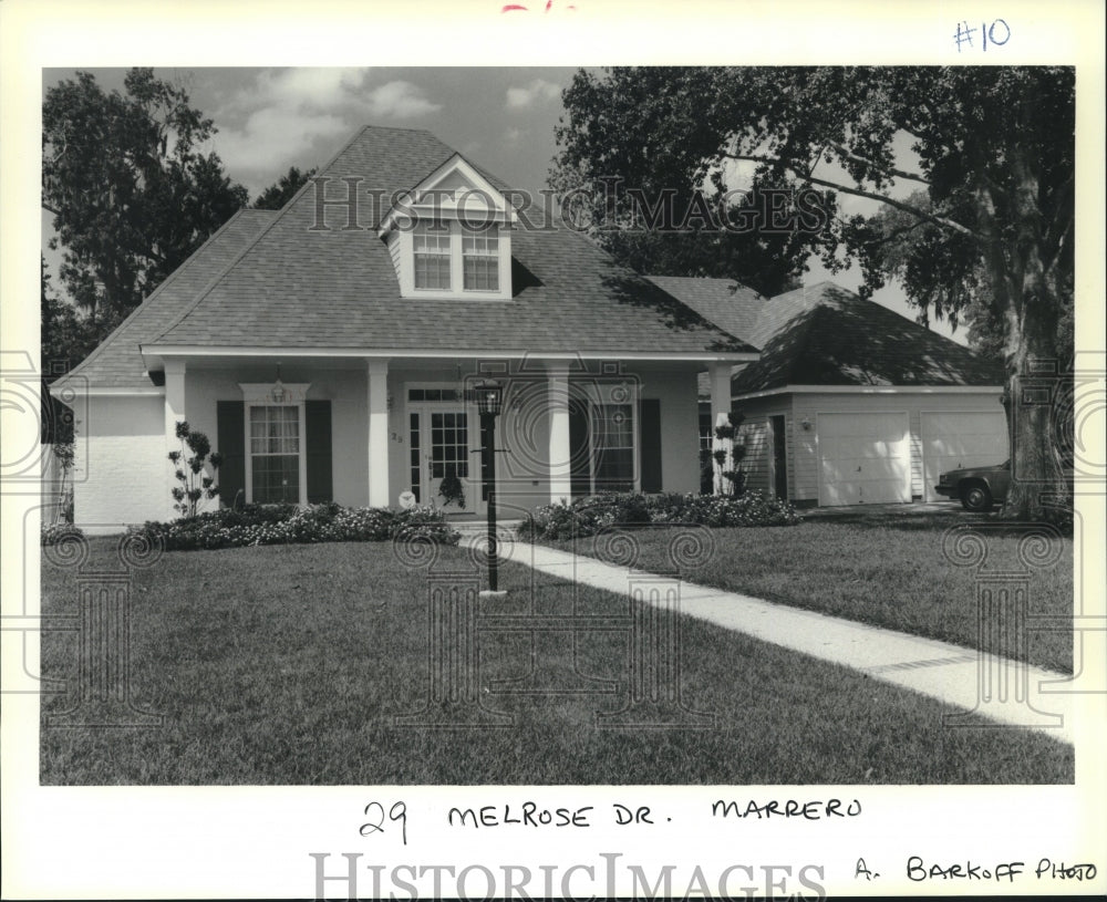 1989 Press Photo House on 29 Melrose Drive in Marrero - Historic Images