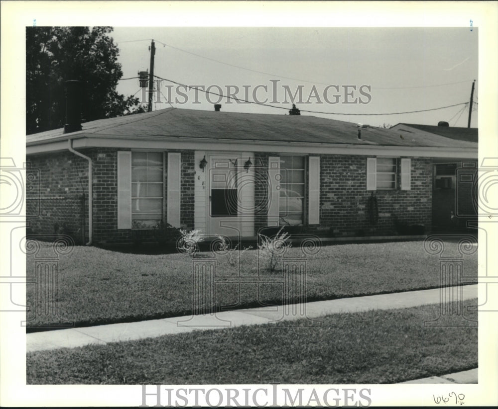 1989 Press Photo House on 408 Ocelot Drive, Arabi, Louisiana - Historic Images