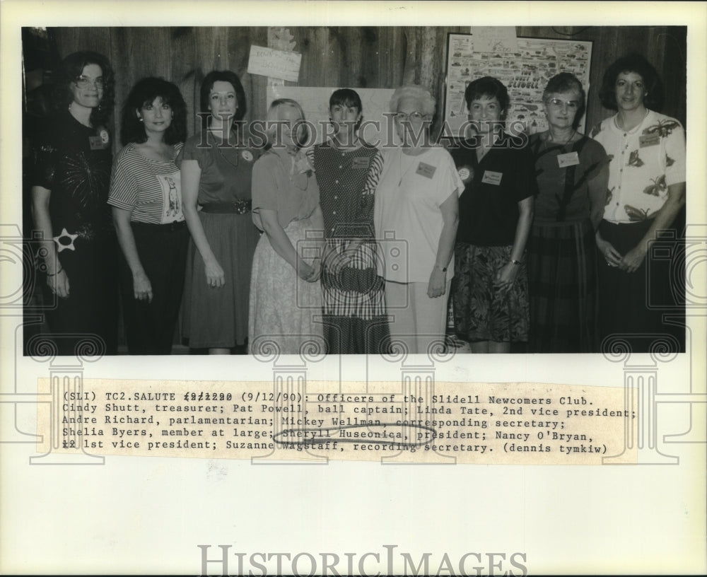 1990 Press Photo Officers of the Slidell Newcomers Club. - Historic Images