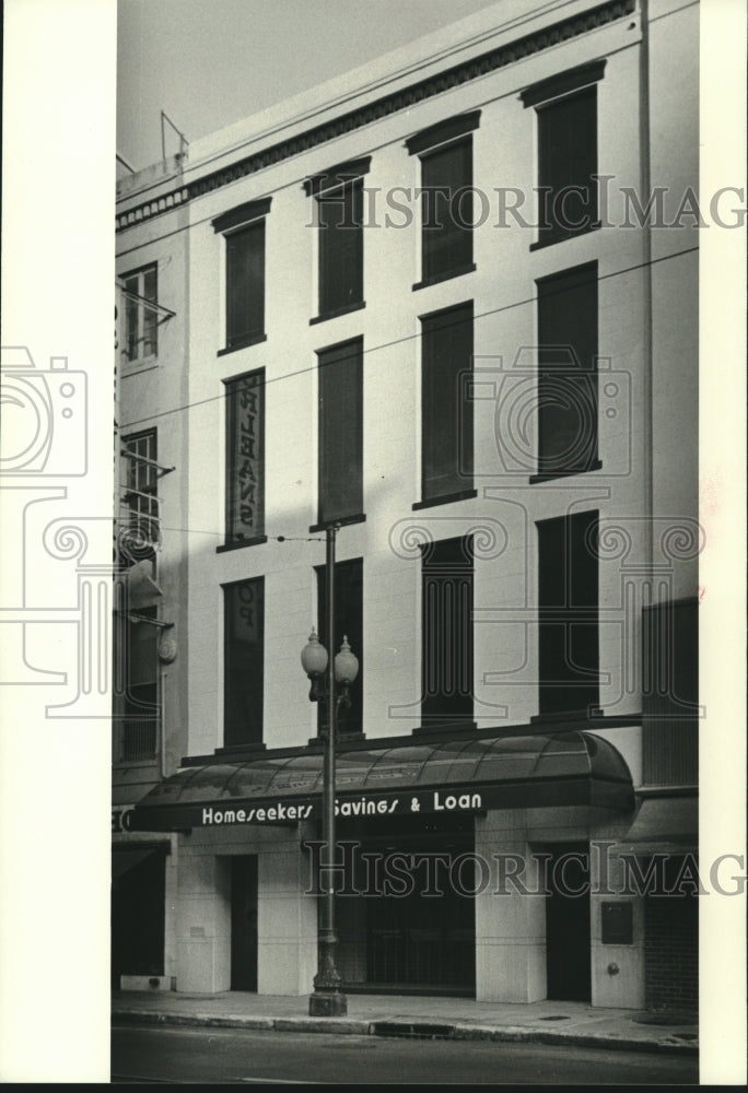 1983 Press Photo Homeseekers Savings &amp; Loan at 129 Canondelet Street - nob37057 - Historic Images