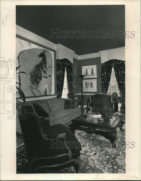 1988 Press Photo Home Focus - Country living room with a clubby atmosphere - Historic Images