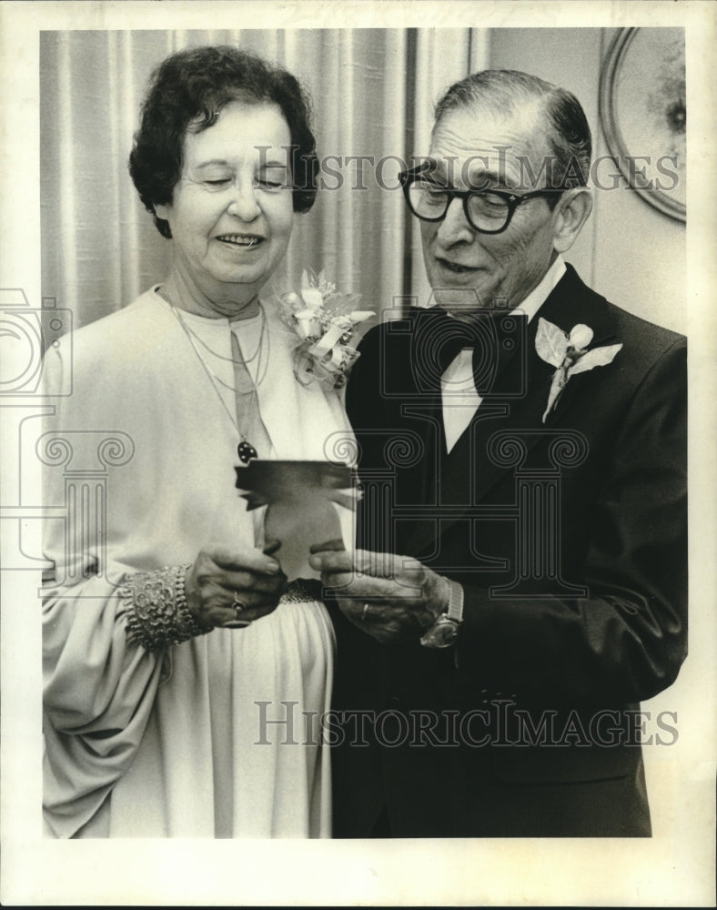 1977 Mr. and Mrs. Roland Joseph Hymel Sr. observe golden anniversary - Historic Images