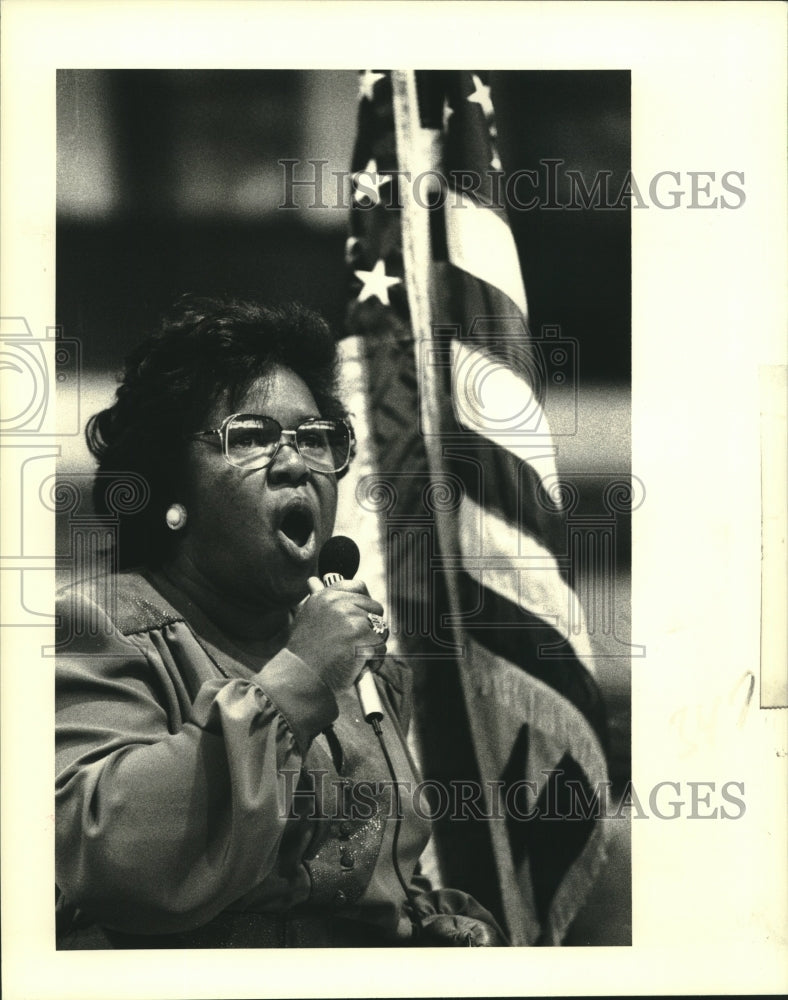 1989 Press Photo Patricia Augillard, head teacher at Harry M Hurst Middle School - Historic Images