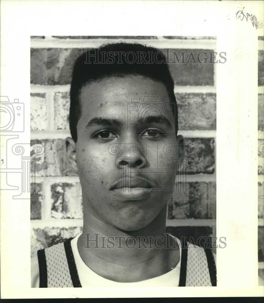 1989 Press Photo Keenan Hurst of John Curtis Basketball Team - Historic Images