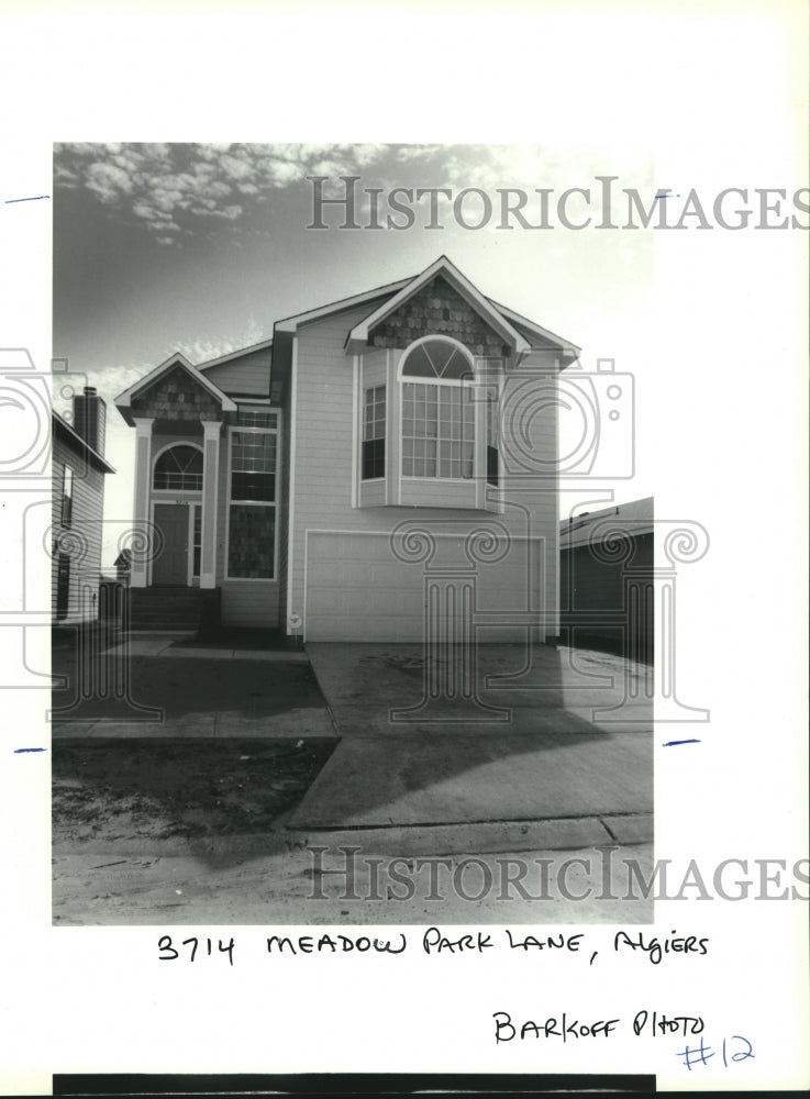 1991 Press Photo Housing - House at 3714 Meadow Park Lane, Algiers - Historic Images