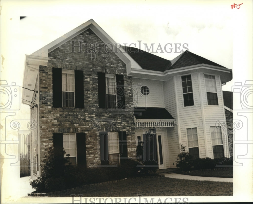 1989 Press Photo Home at 4344 Indiana Avenue, Kenner, Louisiana - Historic Images