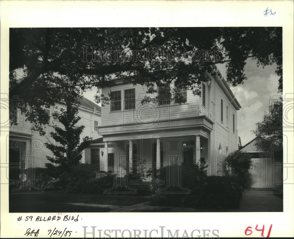 1989 Press Photo Home at #59 Allard Boulevard, New Orleans. - nob37333 - Historic Images