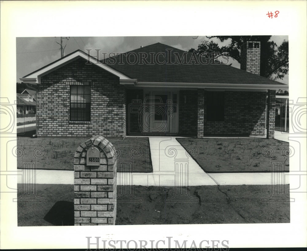 1989 Press Photo Home at 2800 Lakewood, Violet, Louisiana. - Historic Images