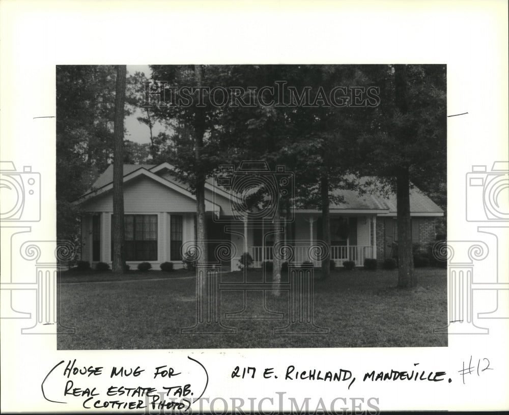 1991 Press Photo Real estate photo of 217 East Richland, Mandeville. - Historic Images