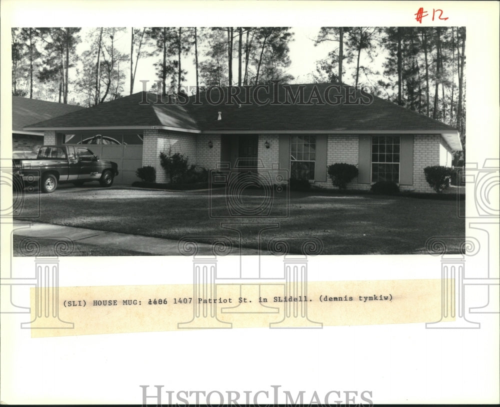 1990 Press Photo Real estate photo of 1407 Patriot Street in Slidell. - Historic Images